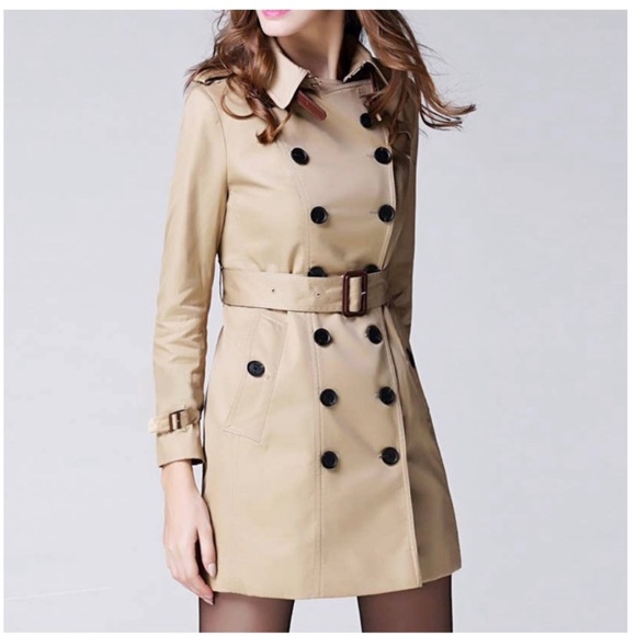#07 Chic British Buckle Double Breasted Fabulous Trench Coat - Picture 4 of 4